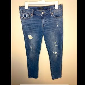 Lucky Brand Distressed Mid-Rise Ankle Skinny Jeans Size 6 🔥😍